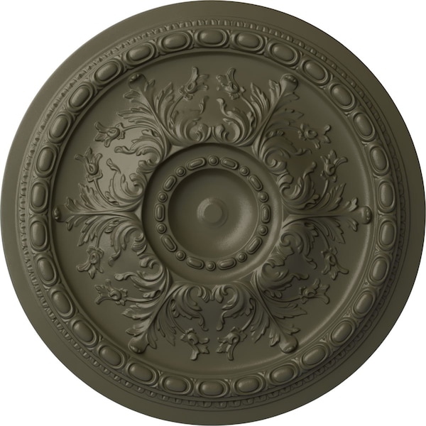 Ekena Millwork Stockport Ceiling Medallion (Fits Canopies up to 6 1/4"), Hand-Painted Witch Hazel, 28"OD x 2 3/4"P CM28STWHF - main